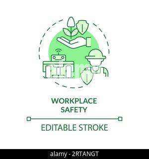 Workplace safety green concept icon Stock Vector