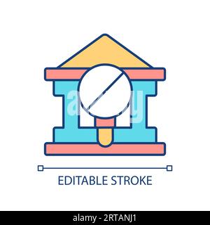 Customizable decentralization linear icon Stock Vector