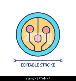 Customizable tokens linear icon Stock Vector