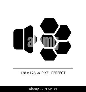 2D soundproof wallpaper glyph style solid icon Stock Vector