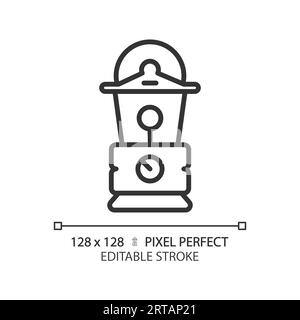 Customizable lantern simple thin linear black icon Stock Vector