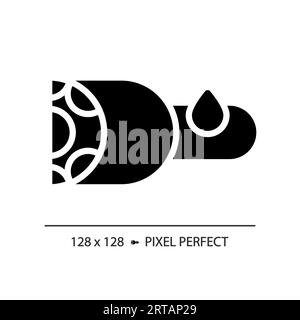 2D soundproofing solution glyph style solid icon Stock Vector