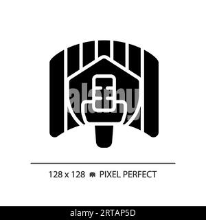 2D soundproof studio glyph style solid icon Stock Vector