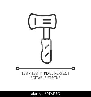 Customizable axe simple thin linear black icon Stock Vector