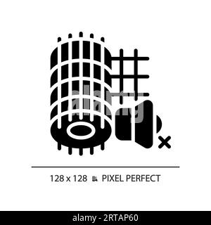 2D soundproof mesh glyph style solid icon Stock Vector