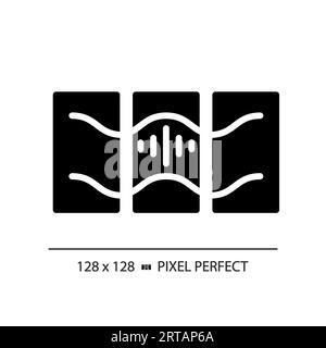 2D soundproof glyph style solid icon Stock Vector