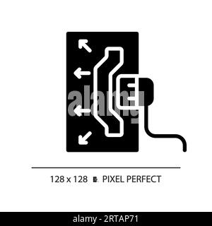 2D soundproof material glyph style solid icon Stock Vector
