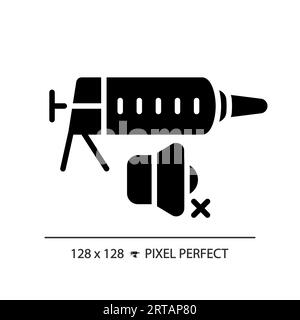 2D soundproof sealant glyph style solid icon Stock Vector