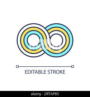 2D thin line colorful changes in behavior icon Stock Vector