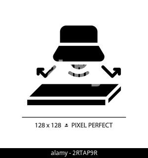 2D soundproof flooring glyph style solid icon Stock Vector