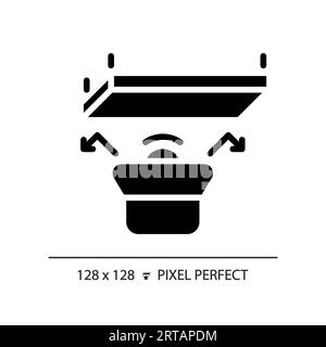 2D soundproof ceiling glyph style solid icon Stock Vector
