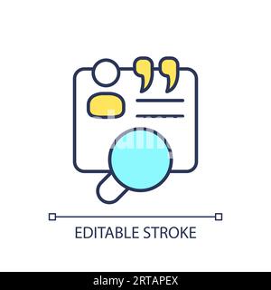 2D thin line colorful assessment icon Stock Vector