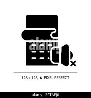2D soundproof wall covering glyph style solid icon Stock Vector