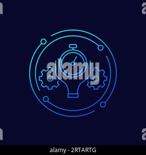 fast funnel icon, linear design Stock Vector
