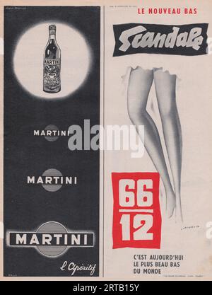 Scandale 6612 advertisement and Martini commercial Stock Photo