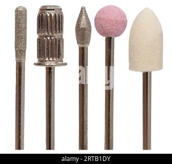 Professional Nail Drill Set and Polishing Tools. Stock Photo