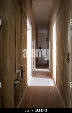 Corridor in old flat during renovation, home improvement concept Stock Photo