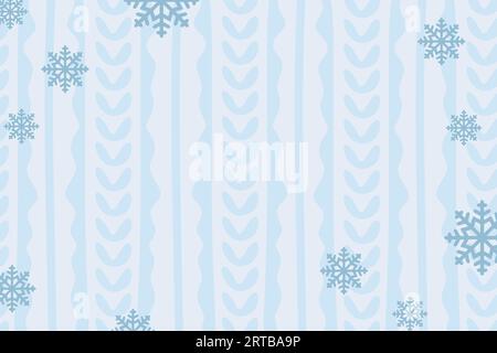Knitted seamless background with copyspace. Blue and white sweater pattern for Christmas or winter design. Traditional scandinavian ornament with plac Stock Vector