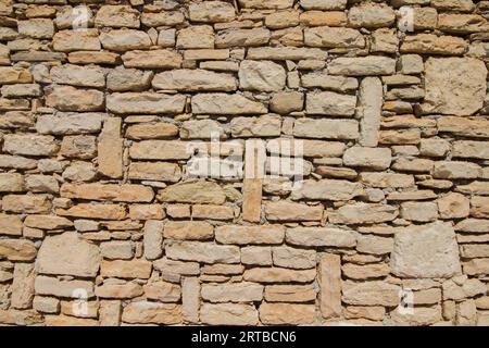 Dry stone wall, dry masonry wall, backgrounds, texture, from Greece Stock Photo