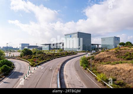 Madrid, Spain. 11th Sep, 2023. A general view of the District Telefonica, headquarters of the Spanish telecommunications company Telefonica in Madrid. (Photo by Alberto Gardin/SOPA Images/Sipa USA) Credit: Sipa USA/Alamy Live News Stock Photo