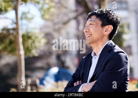 Japanese man portrait Stock Photo