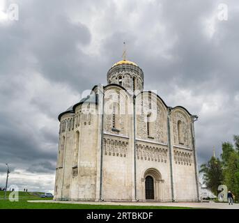 12-th century Cathedral of Saint Demetrius in Vladimir, Russia (UNESCO World Heritage site) Stock Photo