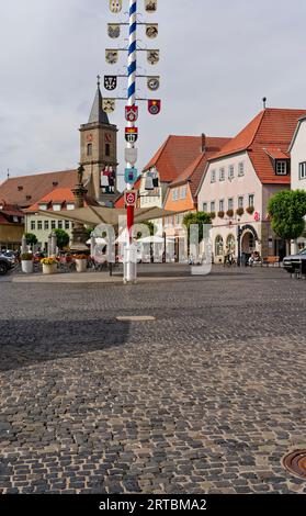 The historic old town of Bad Neustadt, Rhön-Grabfeld district, Lower Franconia, Franconia, Bavaria, Germany Stock Photo