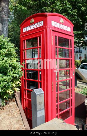 Southend on Sea, Essex, England, UK - Cliftown Museum - Red Telephone Box Museum Stock Photo