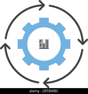Agile Manufacturing Icon Image. Stock Vector