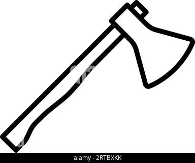 Axe icon as a linear symbol for web design Stock Vector