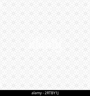Seamless geometric pattern crossing thin line flower texture in gray color abstract linear pattern Stock Vector