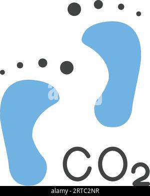 Carbon Footprint Icon Image. Stock Vector