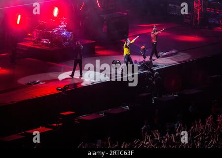 The Stone Roses performing at Wembley Stadium Stock Photo