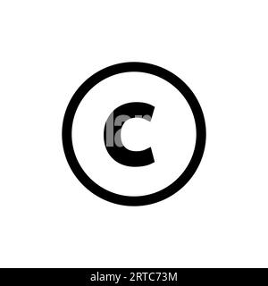 Copyright icon design isolated on white background. vector illustration Stock Vector