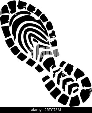 Boot print icon symbol. Vector illustration Stock Vector