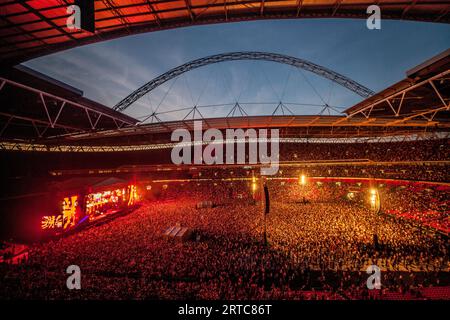 The Stone Roses performing at Wembley Stadium in 2017 Stock Photo