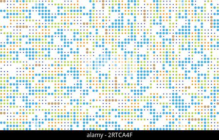 Multi-colored Circles Tartan Checked Texture Pattern for Autumn, Summer and Spring on a White Background. Vector Illustration Stock Vector