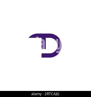 TD Logo Design. Letter DT Icon Vector Stock Vector