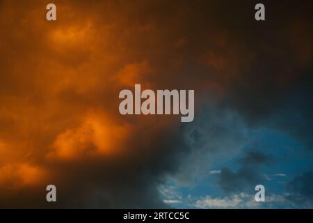 Gouda, The Netherlands Clouds, Sunset and rain clouds Stock Photo