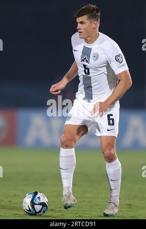 Serravalle, Italy. 10th Sep, 2023. Jaka Bijol of Slovenia during the UEFA EURO 2024 match at San Marino Stadium, Serravalle. Picture credit should read: Jonathan Moscrop/Sportimage Credit: Sportimage Ltd/Alamy Live News Stock Photo