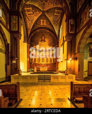 Abbey of St. Hildegard, chancel of the abbey church, Rüdesheim, Upper Middle Rhine Valley, Hesse, Germany Stock Photo