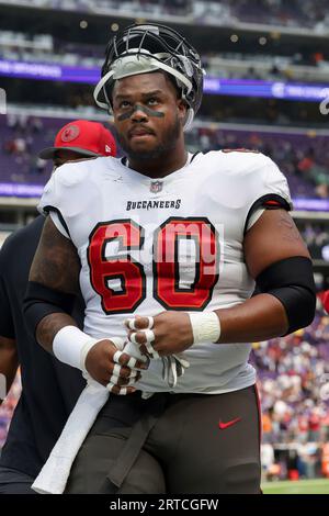 Tampa Bay Buccaneers guard Nick Leverett (60) watches action during warmups  before their game against the Tennessee Titans Saturday, Aug. 20, 2022, in  Nashville, Tenn. (AP Photo/Wade Payne Stock Photo - Alamy