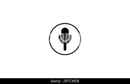 Microphone Icon Isolated on white background Stock Vector