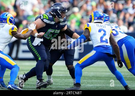 One of the few competitions in Seahawks camp has Evan Brown