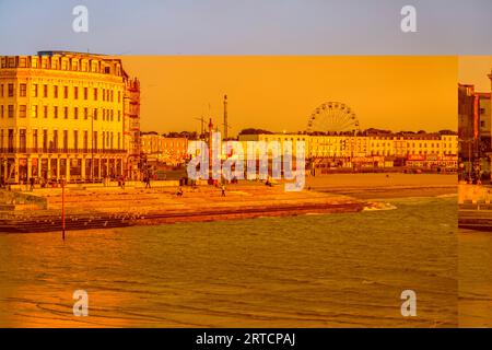 Margate seafront and beach in the evening light, Kent, England, United Kingdom, Europe Stock Photo