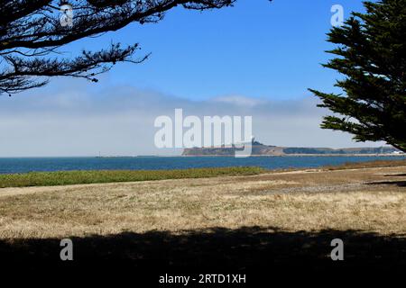 View of Pillar Point from Mirada Surf, Half Moon Bay, California Stock Photo