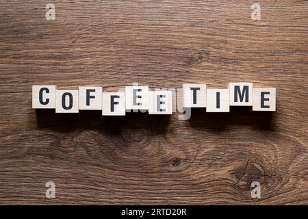Coffee time - word concept on building blocks, text Stock Photo