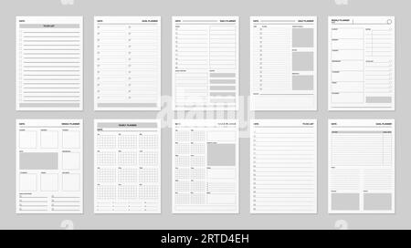 Yearly calendar empty planner template. List of task monthly written on ...