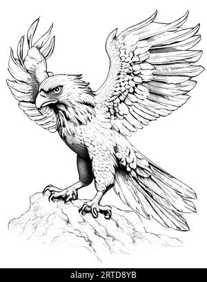 Eagle Cartoon Flying Stock Vector