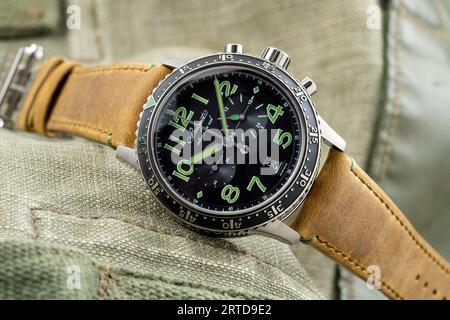 Various Breguet Type XXI watch models. Stock Photo